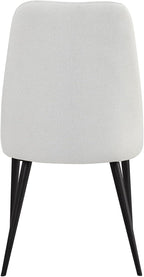 Upholstered Kitchen Dining Chairs Modern Comfy Linen Padded (Set of 2)