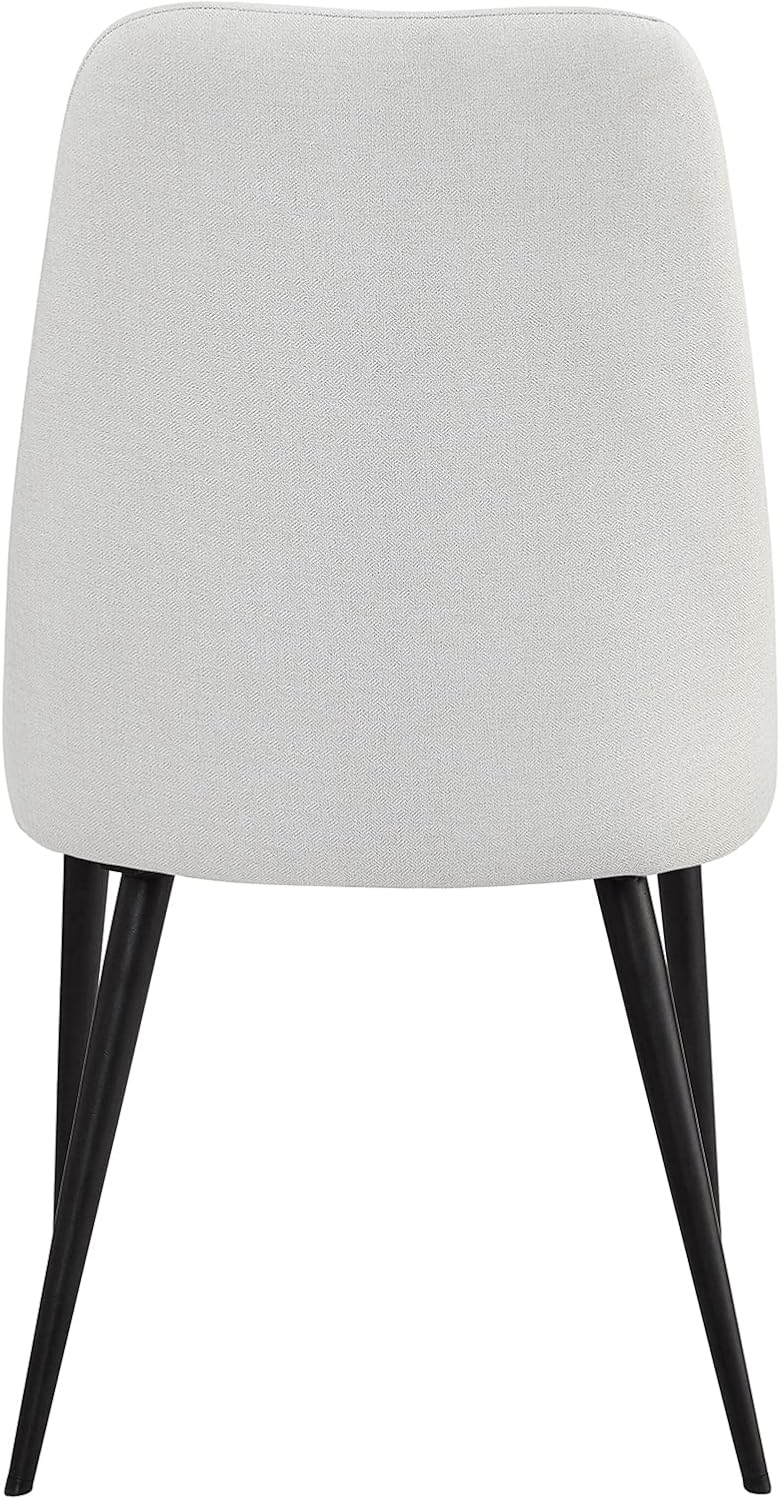Upholstered Kitchen Dining Chairs Modern Comfy Linen Padded (Set of 2)
