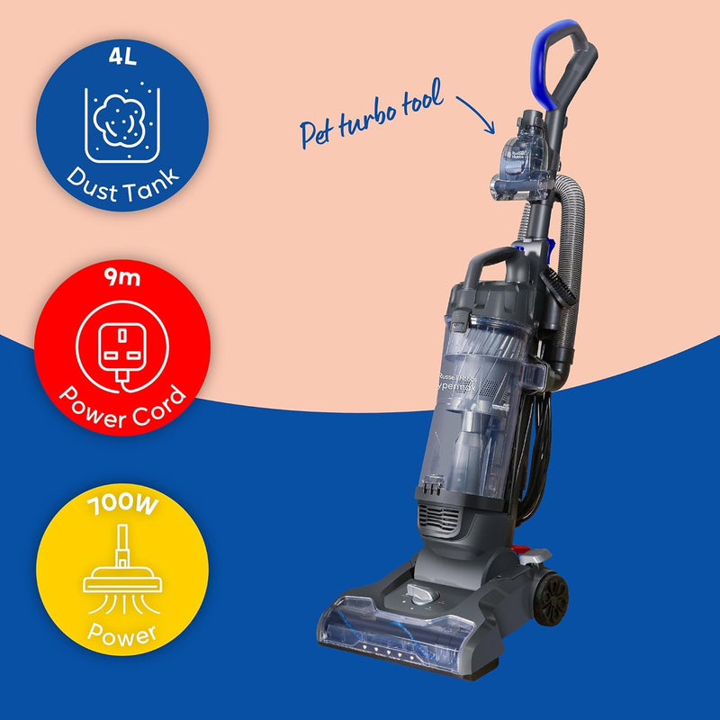 Upright Vacuum Cleaner Hypermax Multi-Surface Compatibility