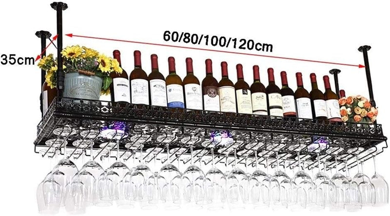 Upside Down Wine Rack Simple Style Iron Hanging