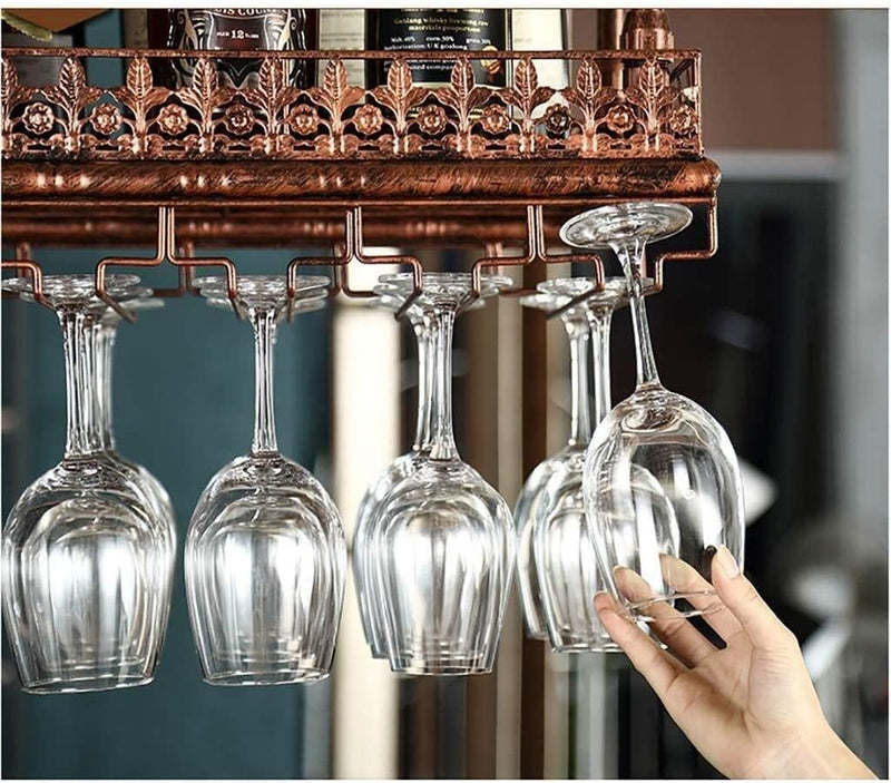 Upside Down Wine Rack Simple Style Iron Hanging