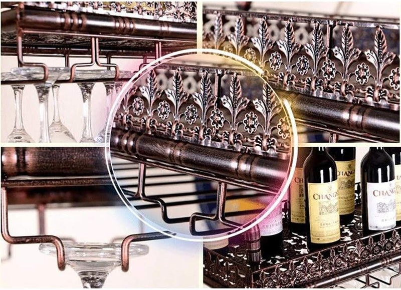 Upside Down Wine Rack Simple Style Iron Hanging