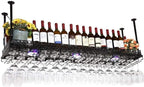 Upside Down Wine Rack Simple Style Iron Hanging