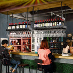 Upside Down Wine Rack Simple Style Iron Hanging