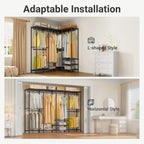 V40 Heavy Duty Clothes Rail with Shelves 193