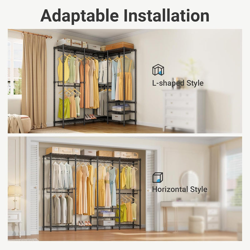 V40 Heavy Duty Clothes Rail with Shelves 193