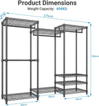 V5 Heavy Duty Clothes Rack Portable Closet Wardrobe