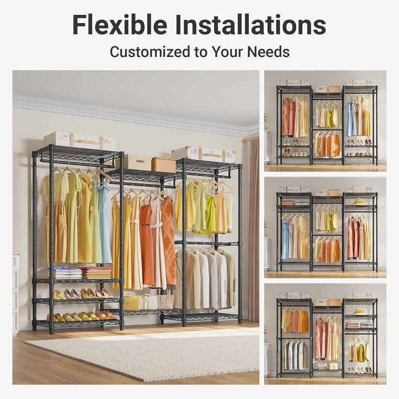 V5 Heavy Duty Clothes Rack Portable Closet Wardrobe
