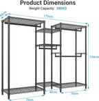 V6 Heavy Duty Clothes Rail with Adjustable Shelves