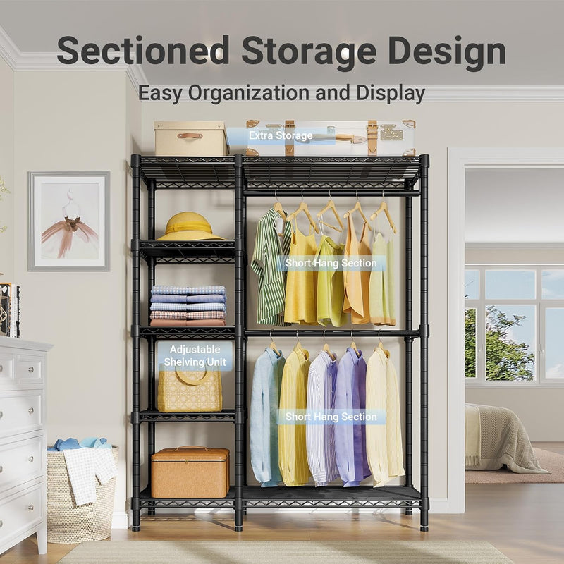 V7 Heavy Duty Clothes Rail for Hanging 5‑tier
