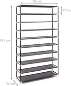 Valentin Shoe Rack Storage Unit 161x88x30CM Fabric (Set of 1)