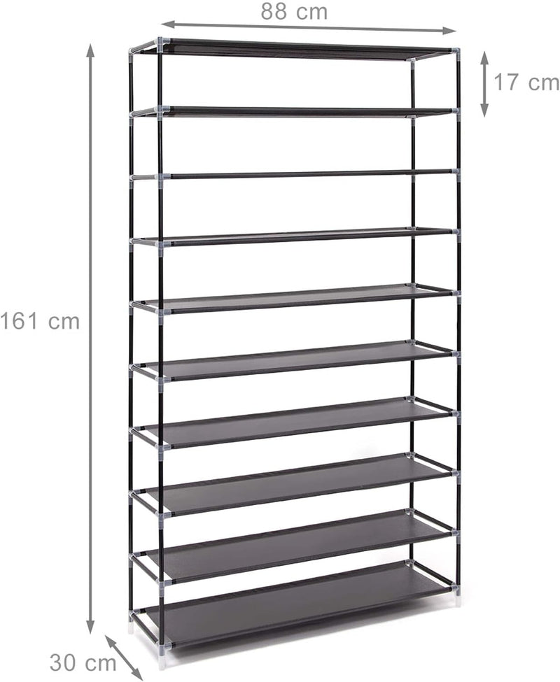 Valentin Shoe Rack Storage Unit 161x88x30CM Fabric (Set of 1)