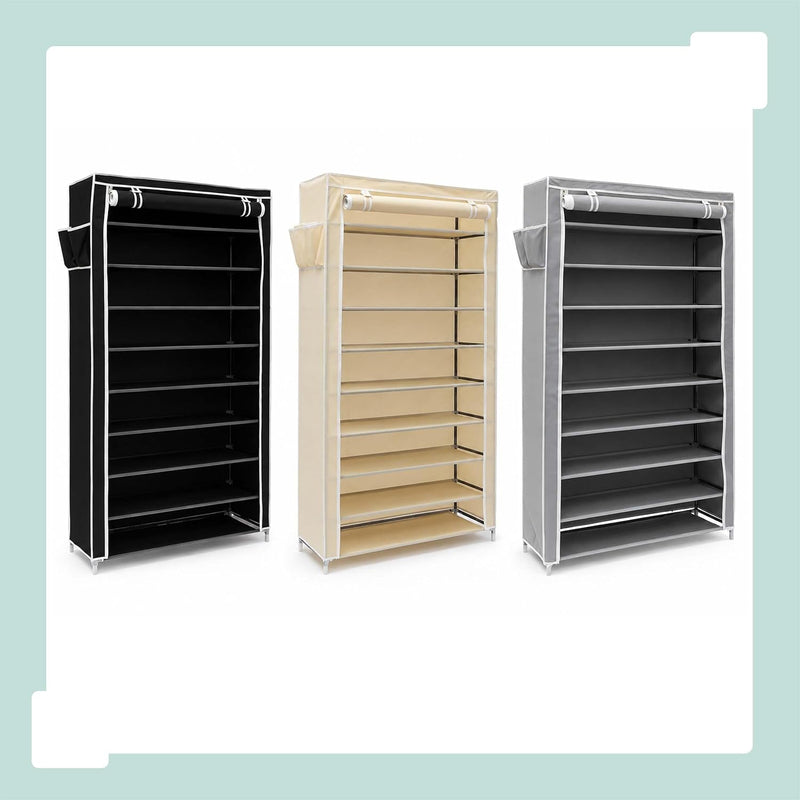 Valentin Shoe Rack Storage Unit 161x88x30CM Fabric (Set of 1)