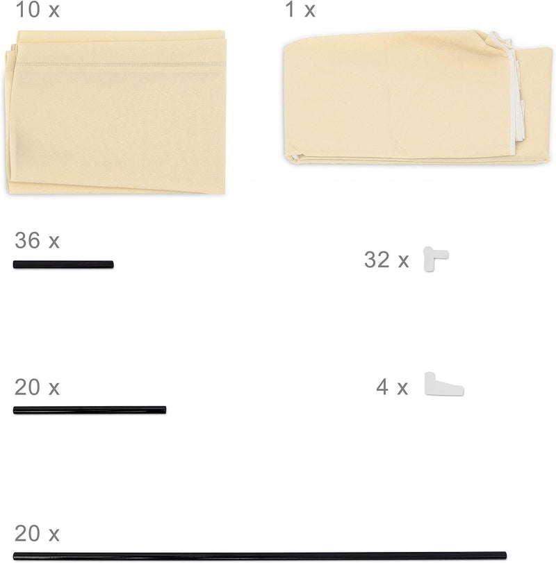Valentin Shoe Rack Storage Unit 161x88x30CM Fabric (Set of 1)