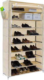 Valentin Shoe Rack Storage Unit 161x88x30CM Fabric (Set of 1)