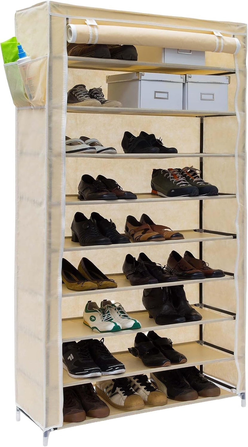 Valentin Shoe Rack Storage Unit 161x88x30CM Fabric (Set of 1)