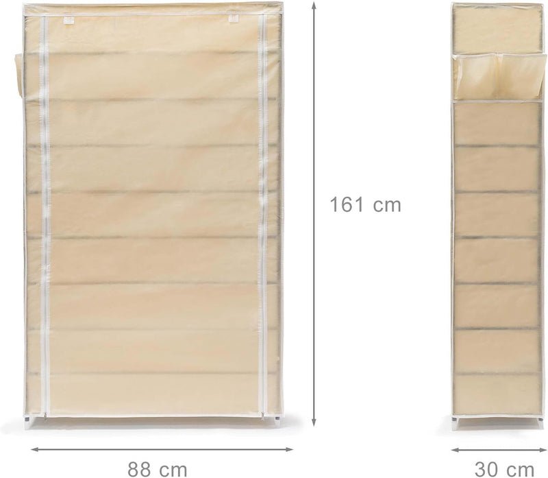 Valentin Shoe Rack Storage Unit 161x88x30CM Fabric (Set of 1)