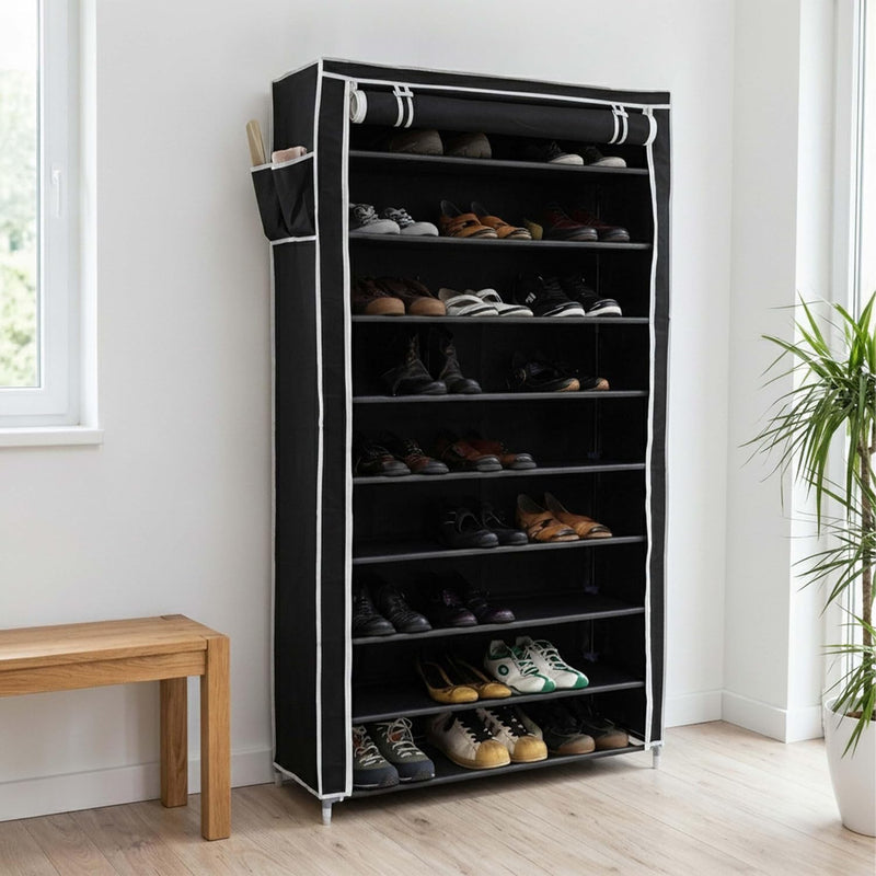 Valentin Shoe Rack Storage Unit 161x88x30CM Fabric (Set of 1)