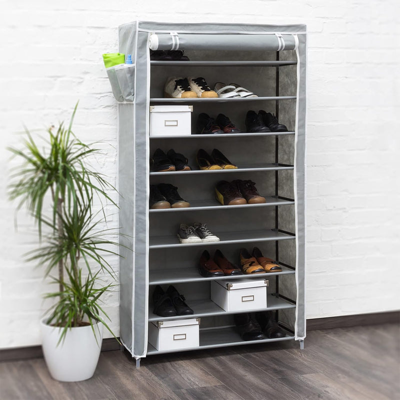 Valentin Shoe Rack Storage Unit 161x88x30CM Fabric (Set of 1)