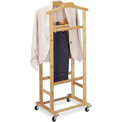 Valet on Castors for Men and Women Bamboo