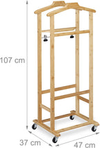 Valet on Castors for Men and Women Bamboo