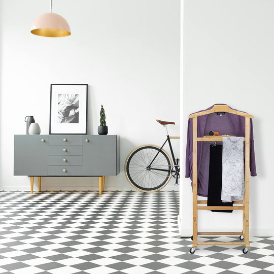 Valet on Castors for Men and Women Bamboo