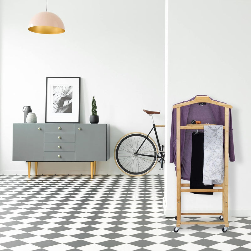 Valet on Castors for Men and Women Bamboo