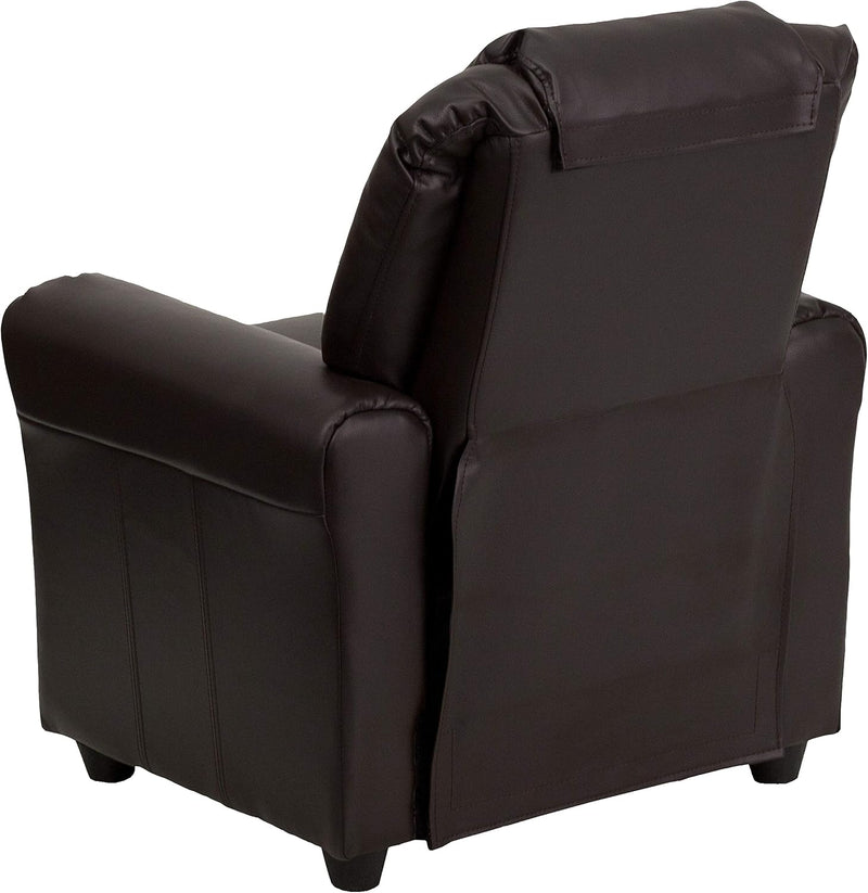 Vana Contemporary Leathersoft Kids Recliner with Cup Holder
