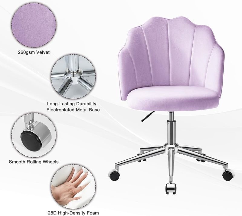 Vanity Chair for Dressing Table with Wheels Comfy