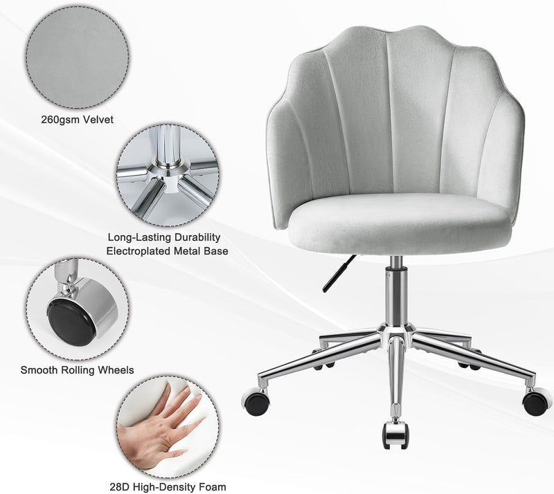 Vanity Chair for Dressing Table with Wheels
