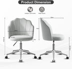 Vanity Chair for Dressing Table with Wheels Comfy