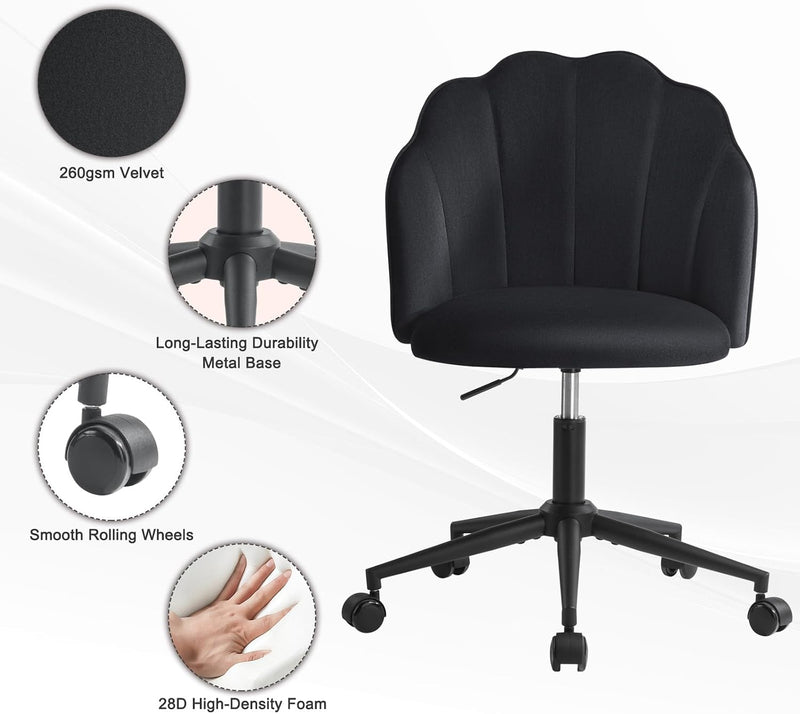 Vanity Chair for Dressing Table with Wheels