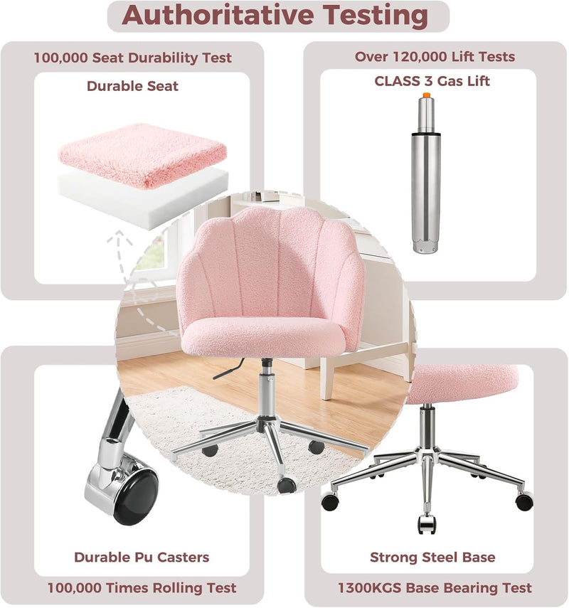 Vanity Chair for Dressing Table with Wheels Comfy