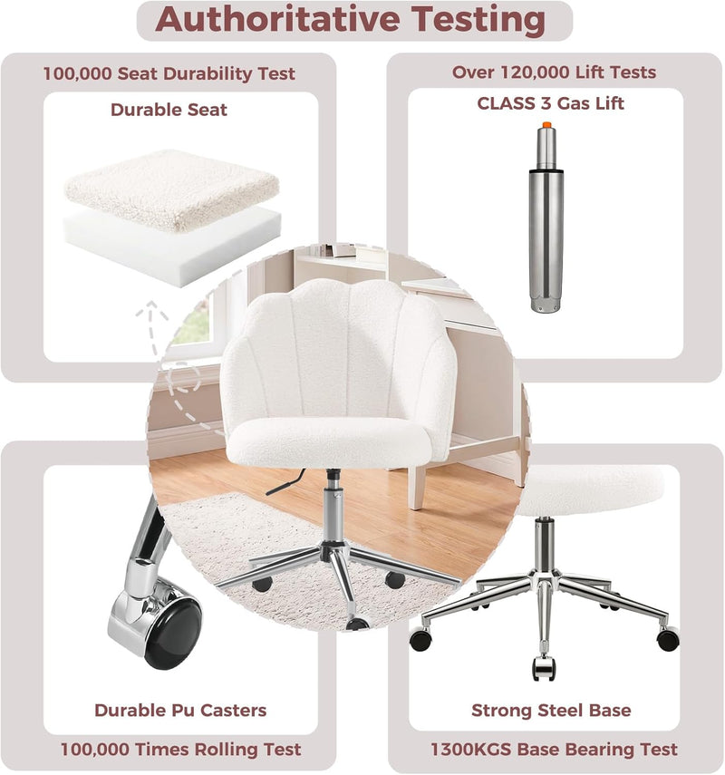 Vanity Chair for Dressing Table with Wheels Comfy