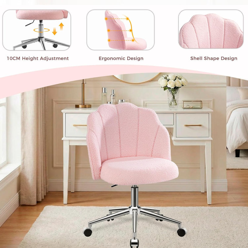 Vanity Chair for Dressing Table with Wheels Comfy