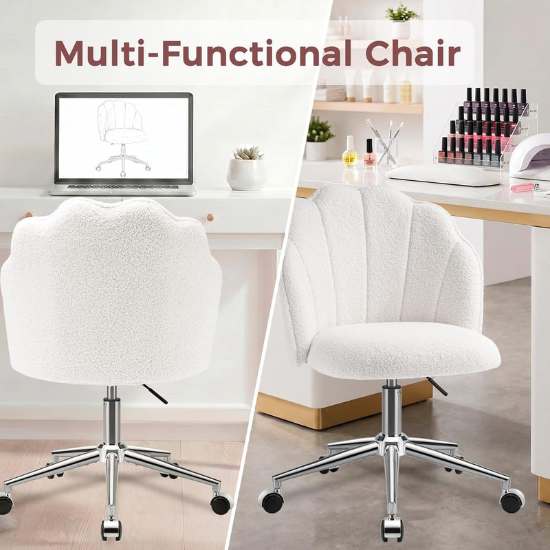 Vanity Chair for Dressing Table with Wheels Comfy