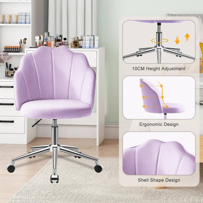 Vanity Chair for Dressing Table with Wheels Comfy