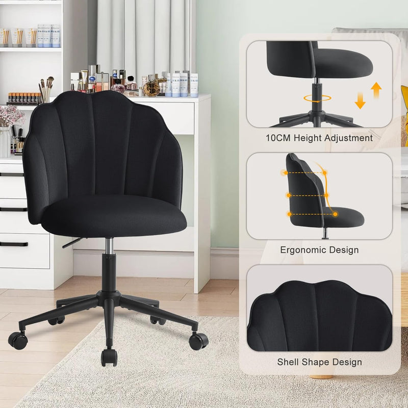 Vanity Chair for Dressing Table with Wheels