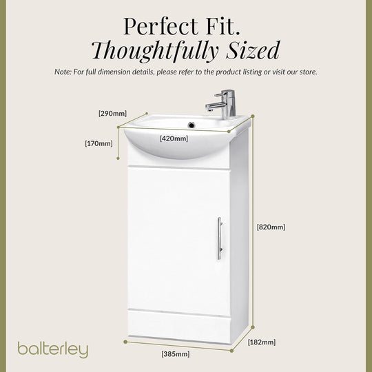 Vanity Unit with Basin Floor Standing Soft Close