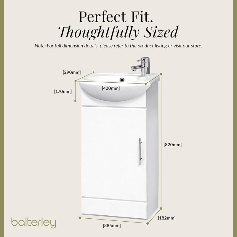 Vanity Unit with Basin Floor Standing Soft Close