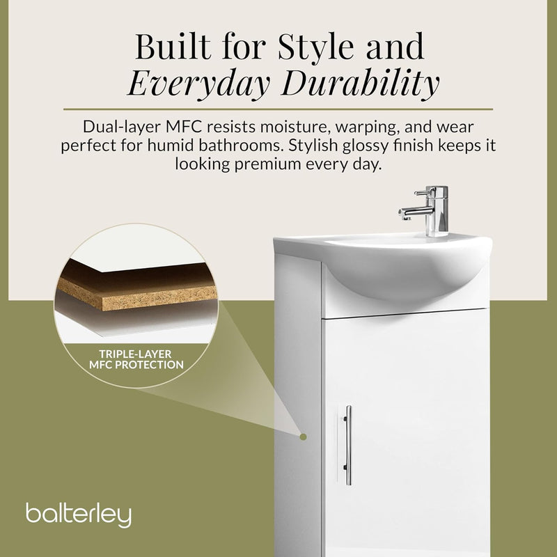 Vanity Unit with Basin Floor Standing Soft Close