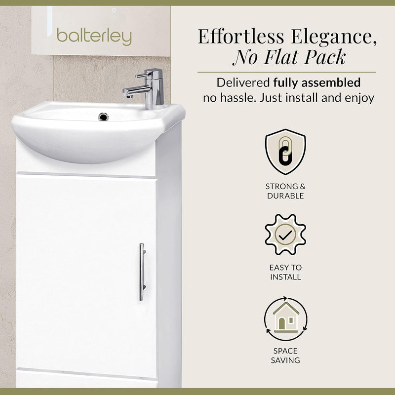 Vanity Unit with Basin Floor Standing Soft Close