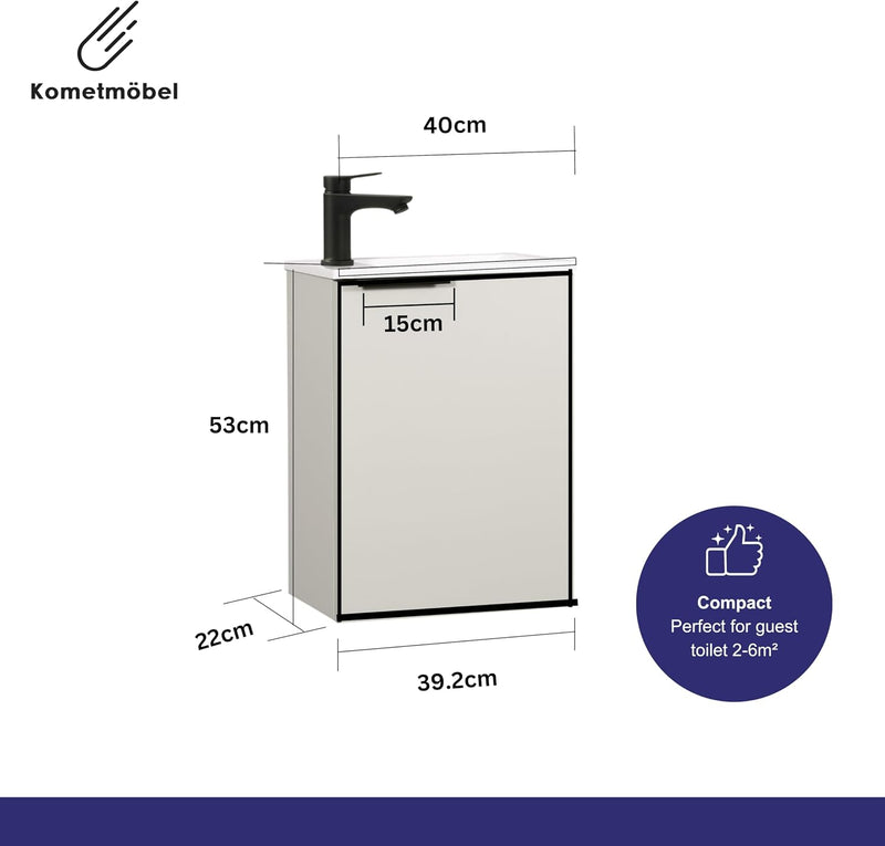 Vanity Unit with Wash Basin Bathroom Wall