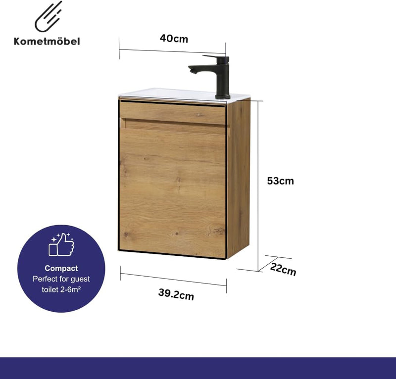 Vanity Unit with Wash Basin Bathroom Wall