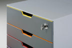 Varicolor 4 Lockable Drawer Unit Desktop Set