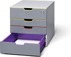 Varicolor 4 Lockable Drawer Unit Desktop Set