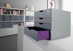 Varicolor 4 Lockable Drawer Unit Desktop Set