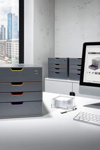 Varicolor 4 Lockable Drawer Unit Desktop Set