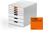 Varicolor Mix 5 Drawer Unit Desktop Set