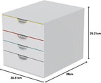 Varicolor Mix 5 Drawer Unit Desktop Set
